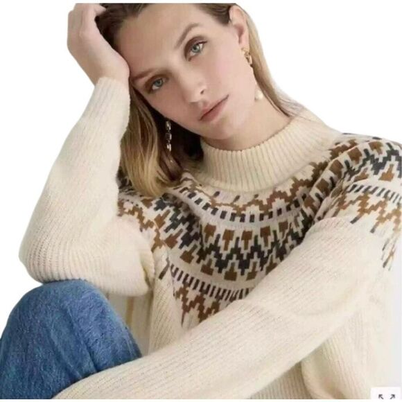 New! J.Crew Fair Isle Sweater Sz S - Picture 2 of 6